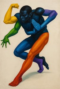 Momentum identity, 2025 (akryl na plátně) od George Rosaly