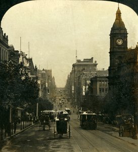 Města Sunny South, Melbourne, Victoria, Austrálie, 1909.
