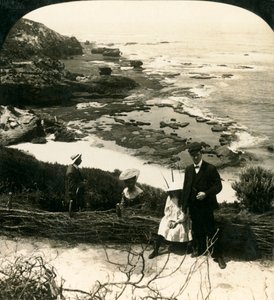 Odliv na Back Beach, Sorrento, Victoria, Austrálie, c1909.