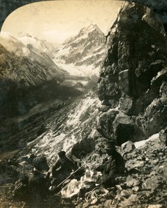 Mount Cook a Hooker Glacier and Valley, Nový Zéland, c1909. od George Rose