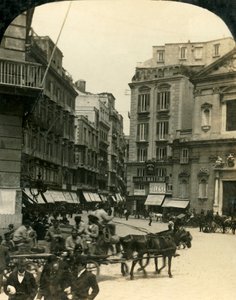 Piazza a kostel San Ferdinando, Neapol, Itálie, c1909.