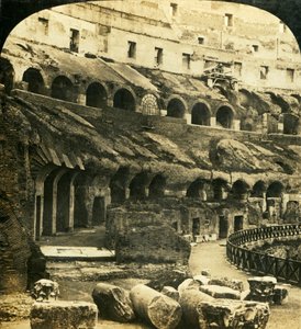 Interiér Kolosea, Řím, Itálie, c1909.