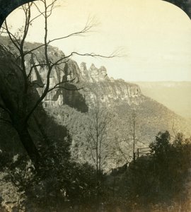 Katoomba a Jamieson Basins, Blue Mountains, New South Wales, Austrálie, 1908.