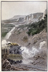 Bylo to stejně krásné jako národní park Wyoming (strana 285) v „The Testament of an Eccentric“ od Julese Verna od George Roux
