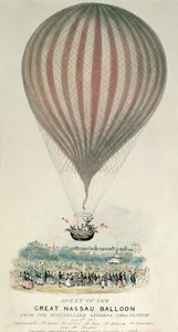 Výstup na Great Nassau Balloon, Montpellier Gardens, 3. července 1837 od George Rowe