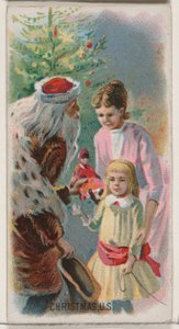 Vánoce, Spojené státy americké, ze série Holidays N80 pro cigarety značky Duke, 1890., 1890.