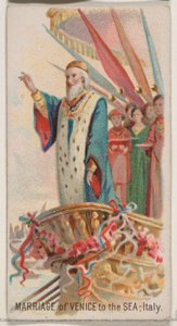 Marriage of Venice to the Sea, Itálie, ze série Prázdniny N80 pro doutníky značky Duke..., 1890.
