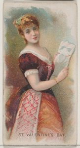 Den svatého Valentýna, Spojené státy americké, ze série Holidays N80 pro doutníky značky Duke..., 1890. od George S. Harris and Sons