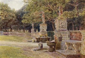 Italské zahrady: (barevná litografie) od George Samuel Elgood