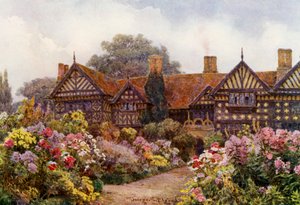 Speke Hall, Lancashire (barevná litografie) od George Samuel Elgood