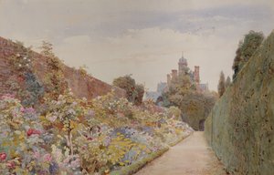 The Rose Walk at Mynthurst, cca 1940 (tužka a akvarel) od George Samuel Elgood