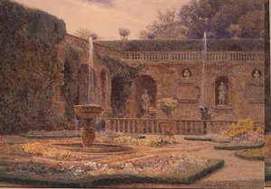 Zahrada u Villa Cicogna Mozzoni od George Samuel Elgood