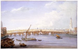 Staré a nové londýnské mosty, Londýn, 1831.