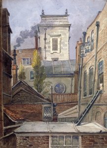 Věž kostela St George Botolph Lane, City of London, c1830.