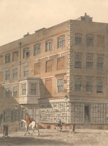 York House, roh Villiers Street a Strand, s Richardsonovým starověkým a moderním skladem tiskáren v popředí