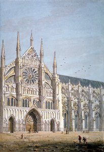 Severní dveře Westminsterského opatství, Londýn, c1810.