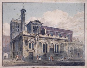 St Dunstan in the West, Londýn, 1811 od George Shepherd
