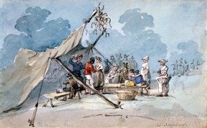 Pohled na lidi navštěvující Peckham Fair, Londýn, c1820 od George Shepherd