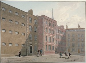 Pohled na čtyřúhelník v Bridewell, City of London, 1810 od George Shepherd