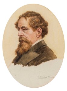 Portrét Charlese Dickense.