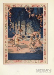 Ilustrace k filmu Šťastný pokrytec od Maxe Beerbohma (barevné lito) od George Sheringham