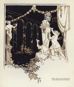 Ilustrace k filmu Šťastný pokrytec od Maxe Beerbohma (barevné lito) od George Sheringham
