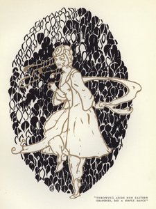 Ilustrace k filmu Šťastný pokrytec od Maxe Beerbohma (barevné lito) od George Sheringham