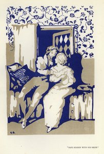 Ilustrace k filmu Šťastný pokrytec od Maxe Beerbohma (barevné lito) od George Sheringham
