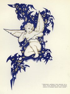 Ilustrace k filmu Šťastný pokrytec od Maxe Beerbohma (barevné lito) od George Sheringham