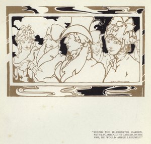 Ilustrace k filmu Šťastný pokrytec od Maxe Beerbohma (barevné lito) od George Sheringham