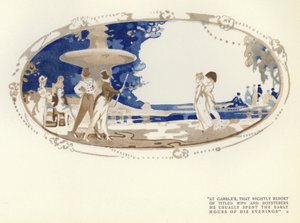 Ilustrace k filmu Šťastný pokrytec od Maxe Beerbohma (barevné lito) od George Sheringham