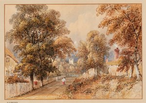 East Stratton (akvarel) od George Sidney Shepherd