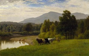 Pasture Lands, 1867 (olej na papíře na desce)