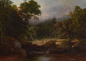 Potok v horách, kolem roku 1850 (olej na plátně) od George Snr. Inness