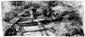 Building of Common Sewers on Holborn, 1845 (wc a grafit na papíře)