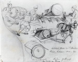 Draymen and Horse, c.1820-30 od George Snr Scharf