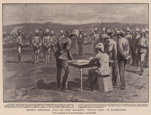 Projednávání stížností s pořádkovou místností Essex Regiments v Bloemfonteinu