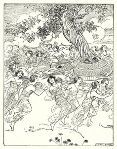 Perseus: „Tanec ruku v ruce kolem kouzelného stromu“ (litho)