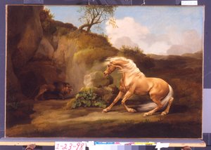 Kůň vystrašený lvem, c.1790-5