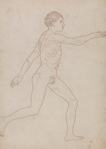 Lidská postava, boční pohled (nákres studie na opačné straně tabulky VIII) od George Stubbs