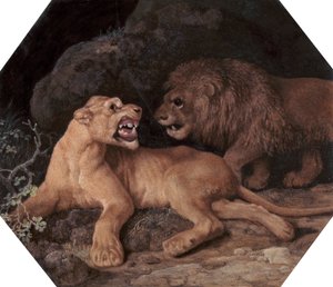 Lev a lvice od George Stubbs