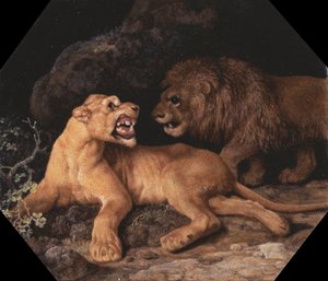 Lev a lvice od George Stubbs