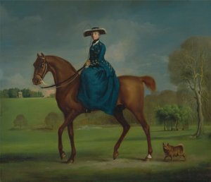 Hraběnka z Coningsby v Kostýmu lovu Charltona od George Stubbs