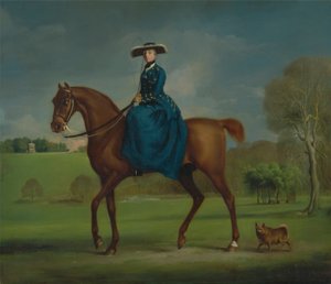 Hraběnka z Coningsby v Kostýmu lovu Charltona od George Stubbs