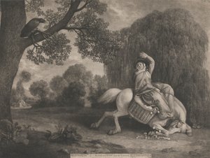 Farmářova žena a havran od George Stubbs