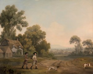 Dva pánové jdou střílet, dva střílejí, 1768. od George Stubbs