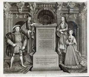 Familia Regia neboli Rodina Jindřicha VIII., 1742 od George Vertue