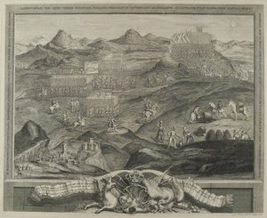 Battle Array of Carberry Hill poblíž Edinburghu v roce 1567, kolem roku 1738 od George Vertue