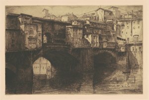 Ponte Vecchio, Florencie od George Walter Chandler