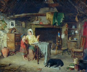 Ettrick. Shepherd Boy Získávání prvních dojmů od své matky, 1858 od George Washington Brownlow
